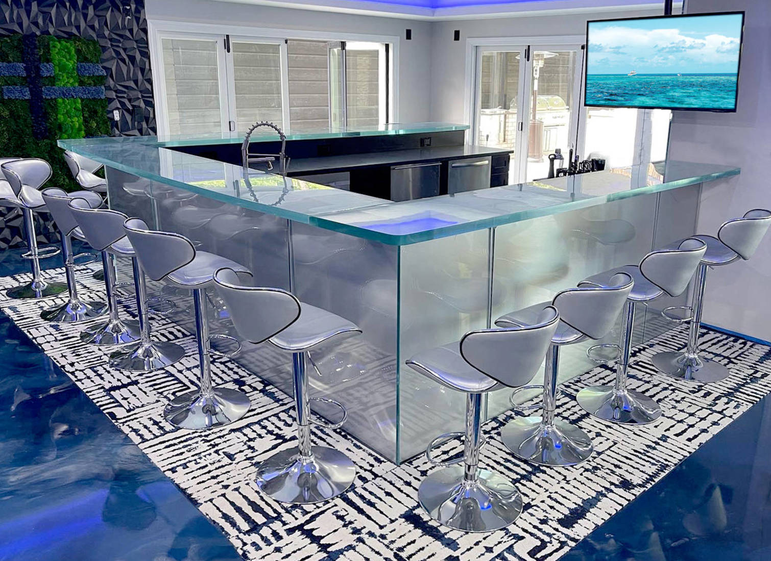 Glass Bar Top - Contemporary - Home Bar - Toronto - by CBD Glass Studios